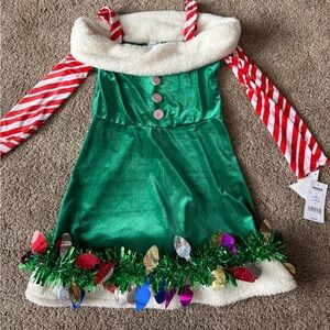 Festive Green Elf Costume for women